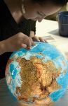 Kugell Globus handkaschiert Globe